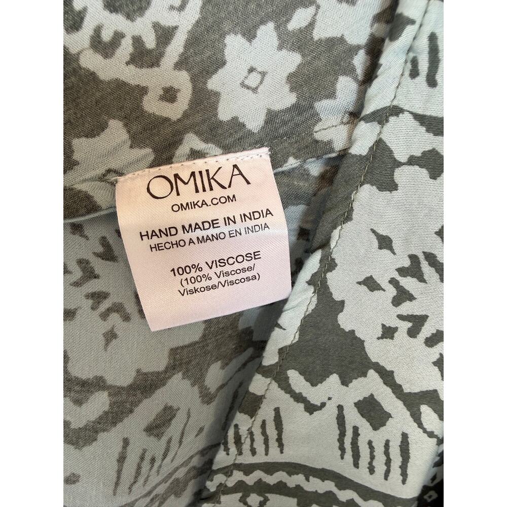 NWT Anthropologie Omika Wrap Maxi Dress, Aqua Green Motif XL - Picture 7 of 7